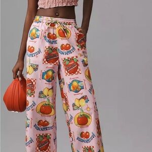 Chlo Trouser Fruit Labels Damson Madder